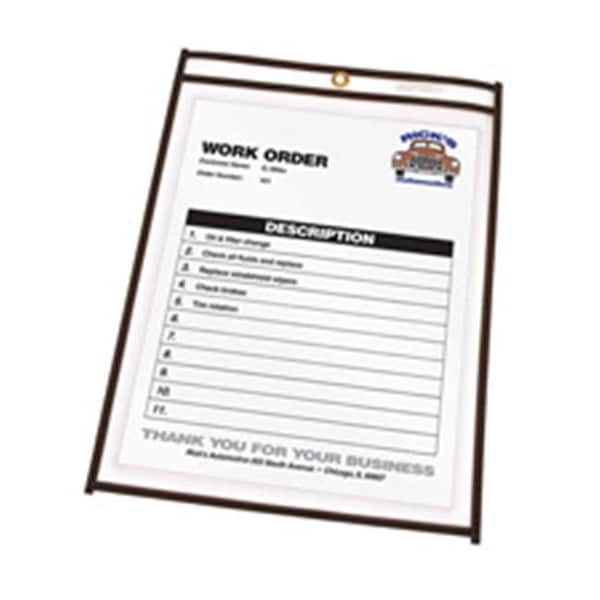 C-Line Products C-Line Products- Inc. CLI46912 Shop Ticket Holder- Stitched- 9in.x12in.- Clear Vinyl CLI46912 - main